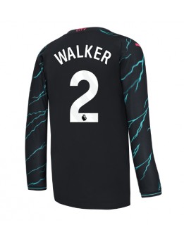 Billige Manchester City Kyle Walker #2 Tredjedrakt 2023-24 Langermet